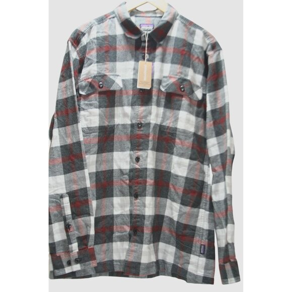 Patagonia Fjord Flannel Shirt Mens L NWT Forage Ink Black 42400 Gorpcore Outdoor - Picture 2 of 8